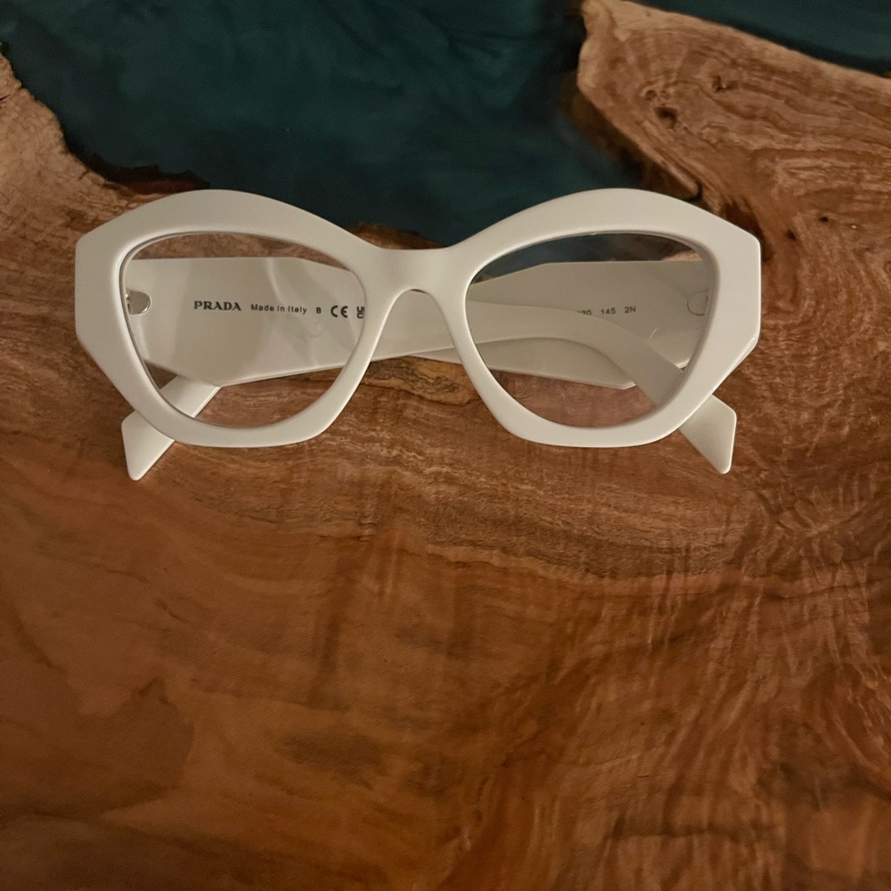 Prada White Cat-Eye Sunglasses